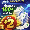 API Credits For Smart Bot Writer – Generate 100+ Articles ($2)