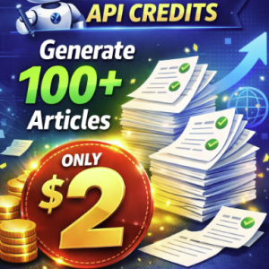 API Credits For Smart Bot Writer – Generate 100+ Articles ($2)